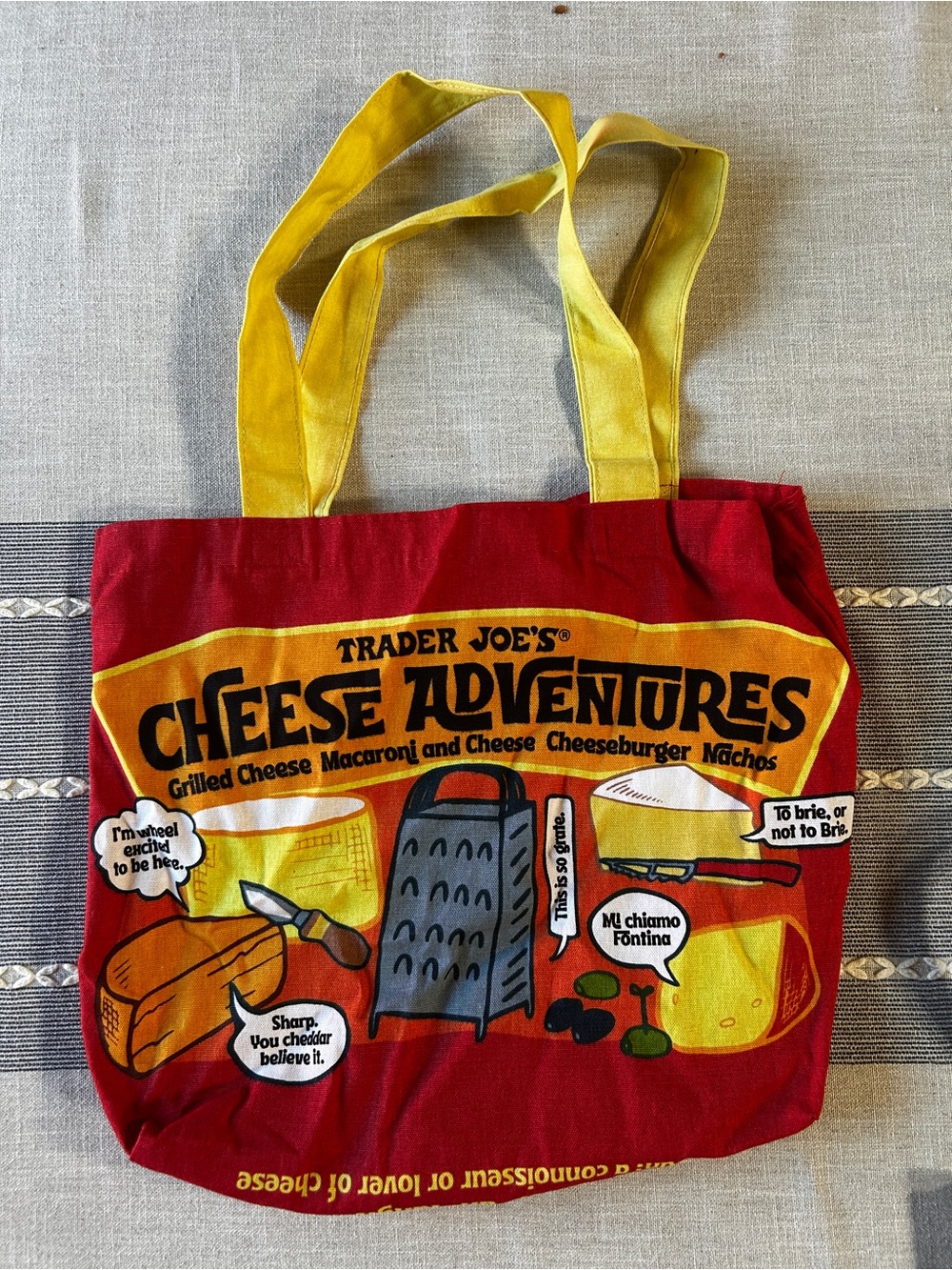 Trader Joe's Cheese Adventures Tote Bag